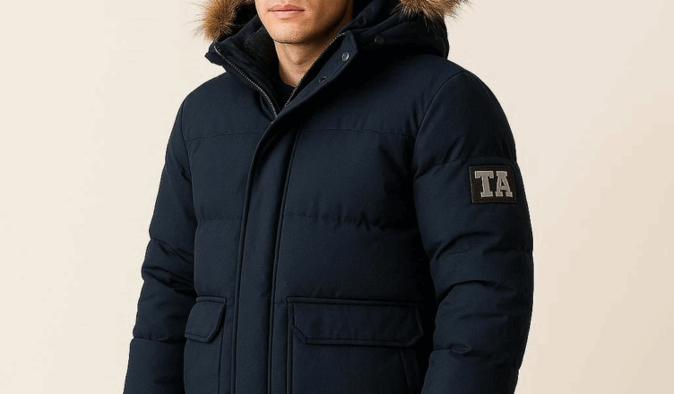 giubbotto invernale pesante TA blu scuro