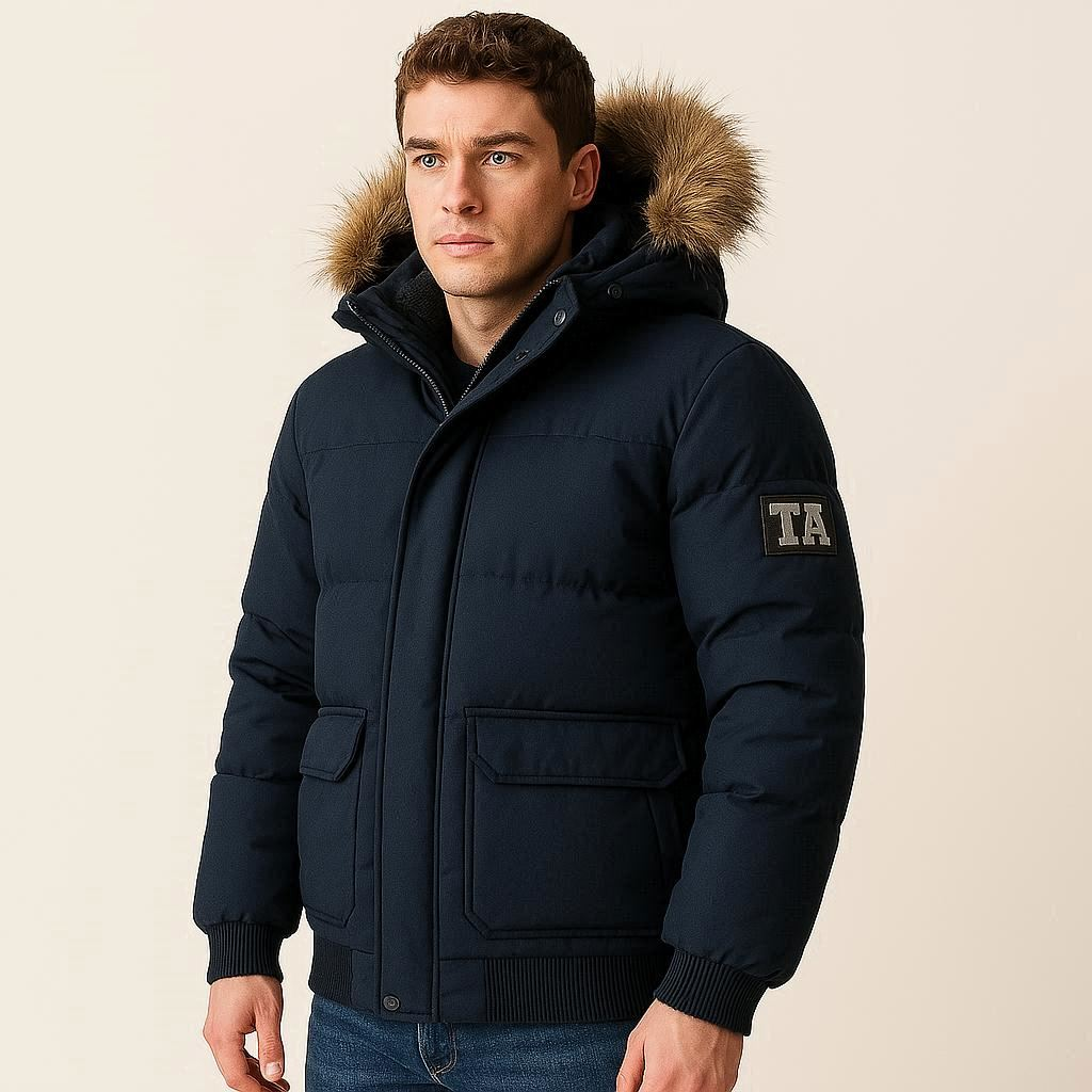 giubbotto invernale pesante TA blu scuro