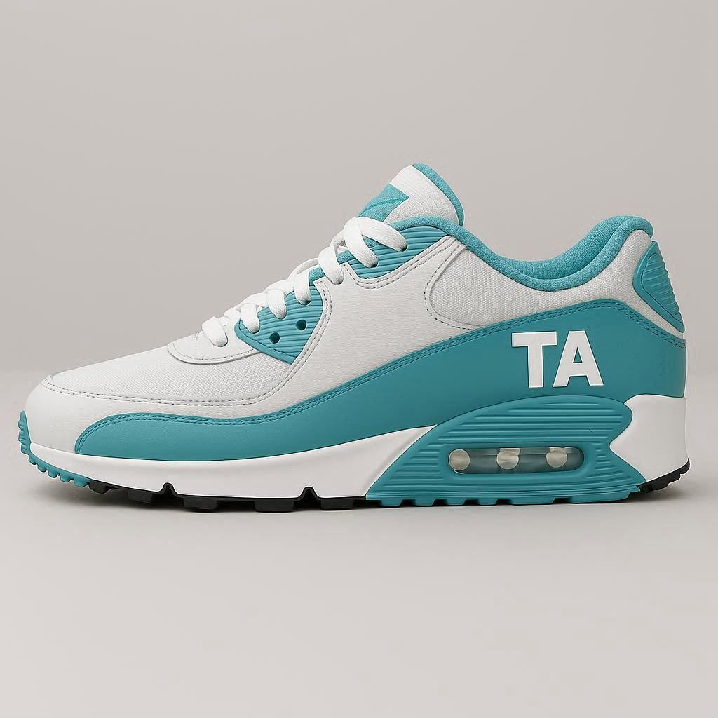scarpa da corsa TA bianca e azzurra