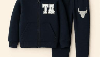 tuta jogging TA toro nera bambino ricamata 100% cotone